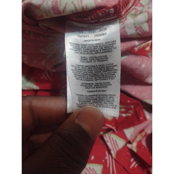 COLUMBIA PFG Red Christmas Light Print Short Sleeve Button Down Shirt Large L - Picture 10 of 12